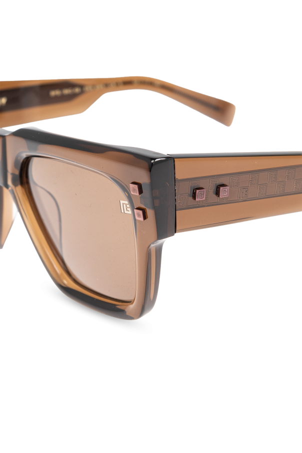 Balmain Brown Acetate Sunglasses